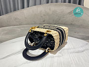 Dior Lady Medium Natural Wicker Black Size 17x15x7cm - 6