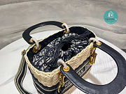 Dior Lady Medium Natural Wicker Black Size 17x15x7cm - 4