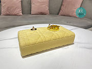Lady D-Joy Bag Yellow Cannage Denim 26x6x14cm - 6
