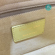 Lady D-Joy Bag Yellow Cannage Denim 26x6x14cm - 2