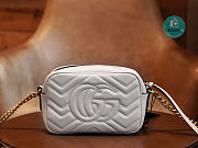 Gucci GG Marmont Matelassé Mini Bag White Leather 448065 Size 18x6x12cm - 4