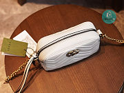Gucci GG Marmont Matelassé Mini Bag White Leather 448065 Size 18x6x12cm - 5