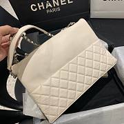 Chanel Hamptons Foldover Flap Bag Quilted Calfskin White Size 32x7.5x19CM - 6
