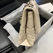Chanel Hamptons Foldover Flap Bag Quilted Calfskin White Size 32x7.5x19CM - 2