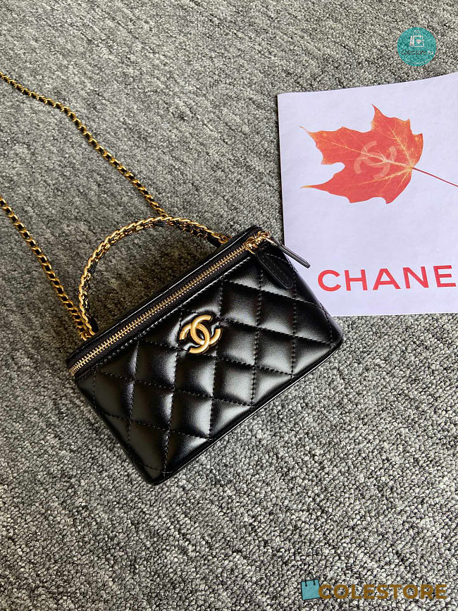 Chanel Vanity With Chain Black 2122 Size 17x9.5x8cm - 1