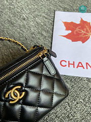 Chanel Vanity With Chain Black 2122 Size 17x9.5x8cm - 5