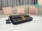 Christian Dior Addict Bag Cream Lambskin Lucky Star Black Size 21x8x13cm - 5