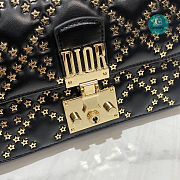Christian Dior Addict Bag Cream Lambskin Lucky Star Black Size 21x8x13cm - 3