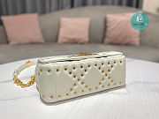 Christian Dior Addict Bag Cream Lambskin Lucky Star White Size 21x8x13cm - 2