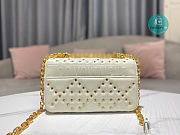 Christian Dior Addict Bag Cream Lambskin Lucky Star White Size 21x8x13cm - 3