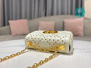 Christian Dior Addict Bag Cream Lambskin Lucky Star White Size 21x8x13cm - 4