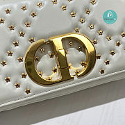 Christian Dior Addict Bag Cream Lambskin Lucky Star White Size 21x8x13cm - 6