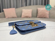 Christian Dior Addict Bag Cream Lambskin Lucky Star Blue Size 21x8x13cm - 3