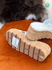 HERMES Calfskin Cork Eze 30 Sandal White Size 35-41 - 3
