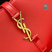 Saint Laurent Women's Le 5 7 Hobo Bag In Red Size 24.5x14x6cm - 2