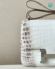 Hermes Constance 24 Crocodile Leather In White Size 19x15x4cm - 6