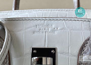  Hermès Birkin Himalaya Crocodile Leather In White Size 25x20x13cm - 2