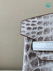  Hermès Birkin Himalaya Crocodile Leather In White Size 25x20x13cm - 6