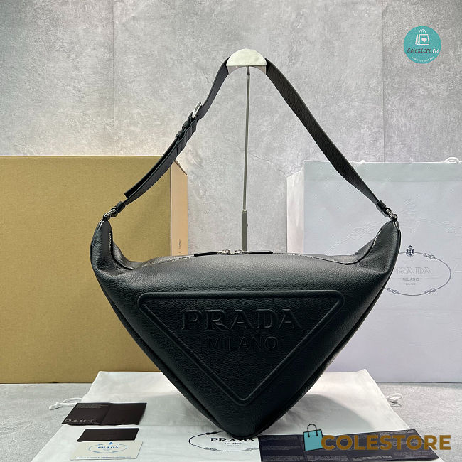Prada Black Saffiano Triangle Bag Size 60x28x31cm - 1