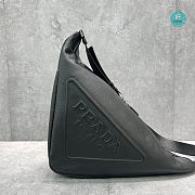 Prada Black Saffiano Triangle Bag Size 60x28x31cm - 5
