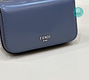 Fendi First Sight Blue Leather Mini Bag Size 13x5x8cm - 4