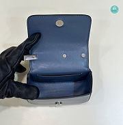 Fendi First Sight Blue Leather Mini Bag Size 13x5x8cm - 2
