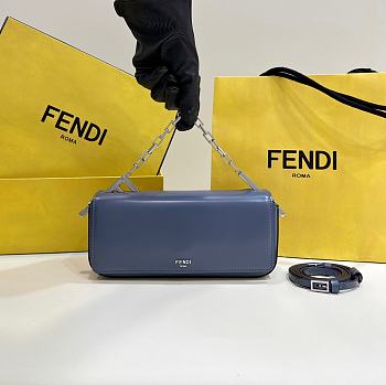  Fendi First Sight Blue Leather Mini Bag Size 22.5x5x10.5cm