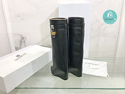 Givenchy Shark Lock Leather Knee-High Boots In Black Size 36-40 - 2