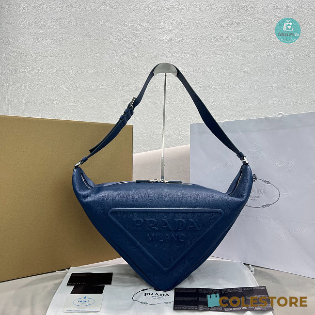  Prada Navy Blue Saffiano Triangle Bag Size 60x28x31cm - 1