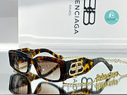 Balenciaga Rectangular Ladies Sunglasses  - 1