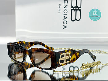 Balenciaga Rectangular Ladies Sunglasses 