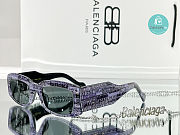  Balenciaga Light Violet Rectangular Ladies Sunglasses - 1