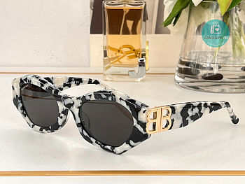 Balenciaga Black/White Sunglasses
