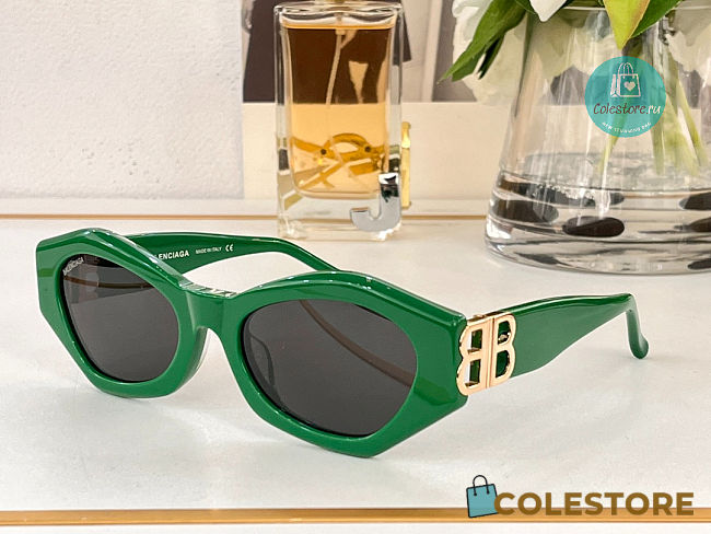 Balenciaga Green Sunglasses - 1