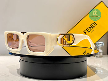 Fendi White Chunky Sunglasses 