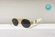 Fendi V3 Oval Fendace White Sunglasses - 1