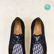 Dior Men's Black Oblique Derby Shoes  - 2