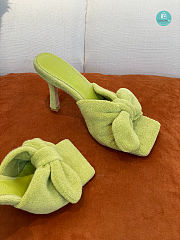 Bottega Light Green Veneta Towel Stretch Bow Heel Size 35-41cm - Height 9cm - 3