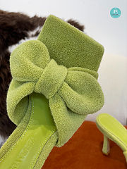 Bottega Light Green Veneta Towel Stretch Bow Heel Size 35-41cm - Height 9cm - 6