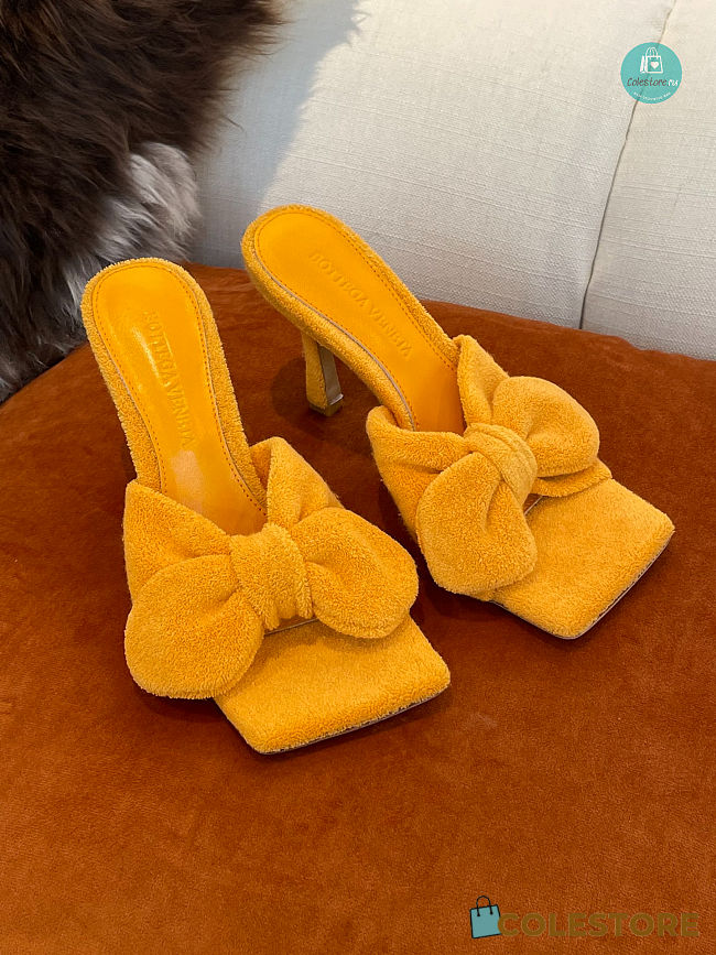 Bottega Orange Veneta Towel Stretch Bow Heel Size 35-41cm - Height 9cm - 1
