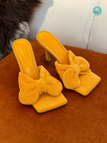 Bottega Orange Veneta Towel Stretch Bow Heel Size 35-41cm - Height 9cm