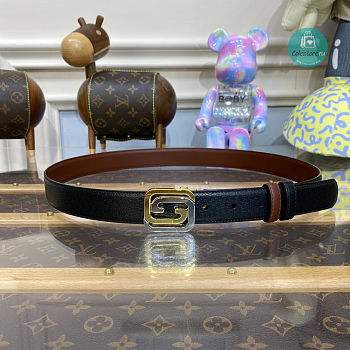 Gucci Leather Black Belt 01