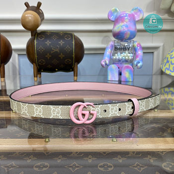 Gucci GG Marmont Buckle Pink Belt 2cm
