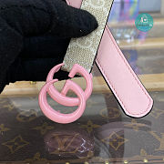 Gucci GG Marmont Buckle Pink Belt 2cm - 3