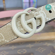 Gucci GG Marmont Buckle White Belt 2cm - 5