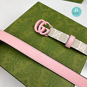  Gucci GG Marmont Buckle Pink 4cm - 2