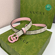  Gucci GG Marmont Buckle Pink 4cm - 4