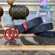  Gucci GG Marmont Buckle Red Belt 3cm - 6