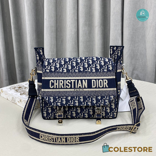 Diorcamp Small Bagblue Oblique Embroidery Size 28cm - 1