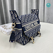 Diorcamp Small Bagblue Oblique Embroidery Size 28cm - 4